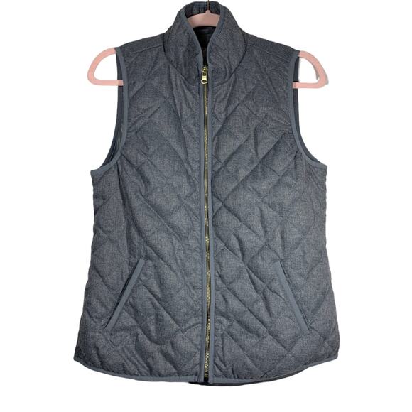 OLD NAVY Gray Mock Neck Quilted Winter Vest Small - Picture 7 of 9
